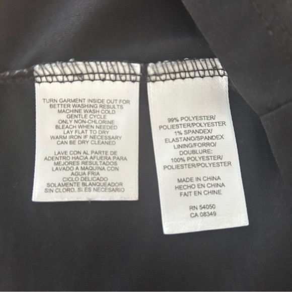 Jones New York Top Black Scoop Neck Wavy Line Texture Fully Lined Plus size 2X - Picture 13 of 15